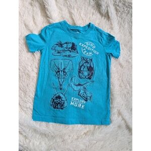 OshKosh B'gosh Blue Dinosaur Expedition Short Sleeve TShirt Toddler Size 2T